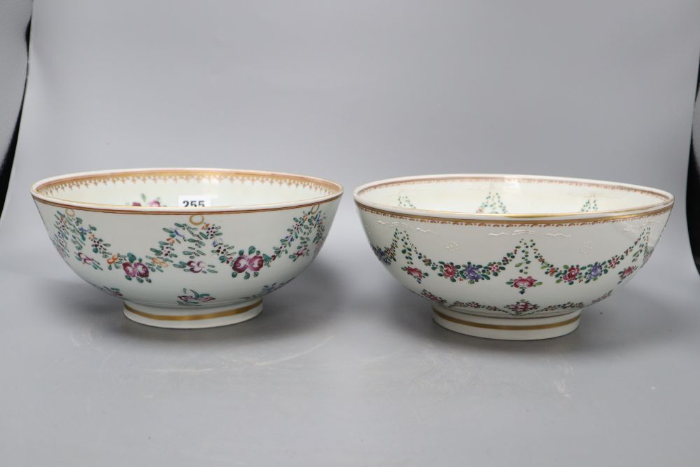 Two Samson famille rose bowls, in Qianlong style and a Japanese kutani bowl